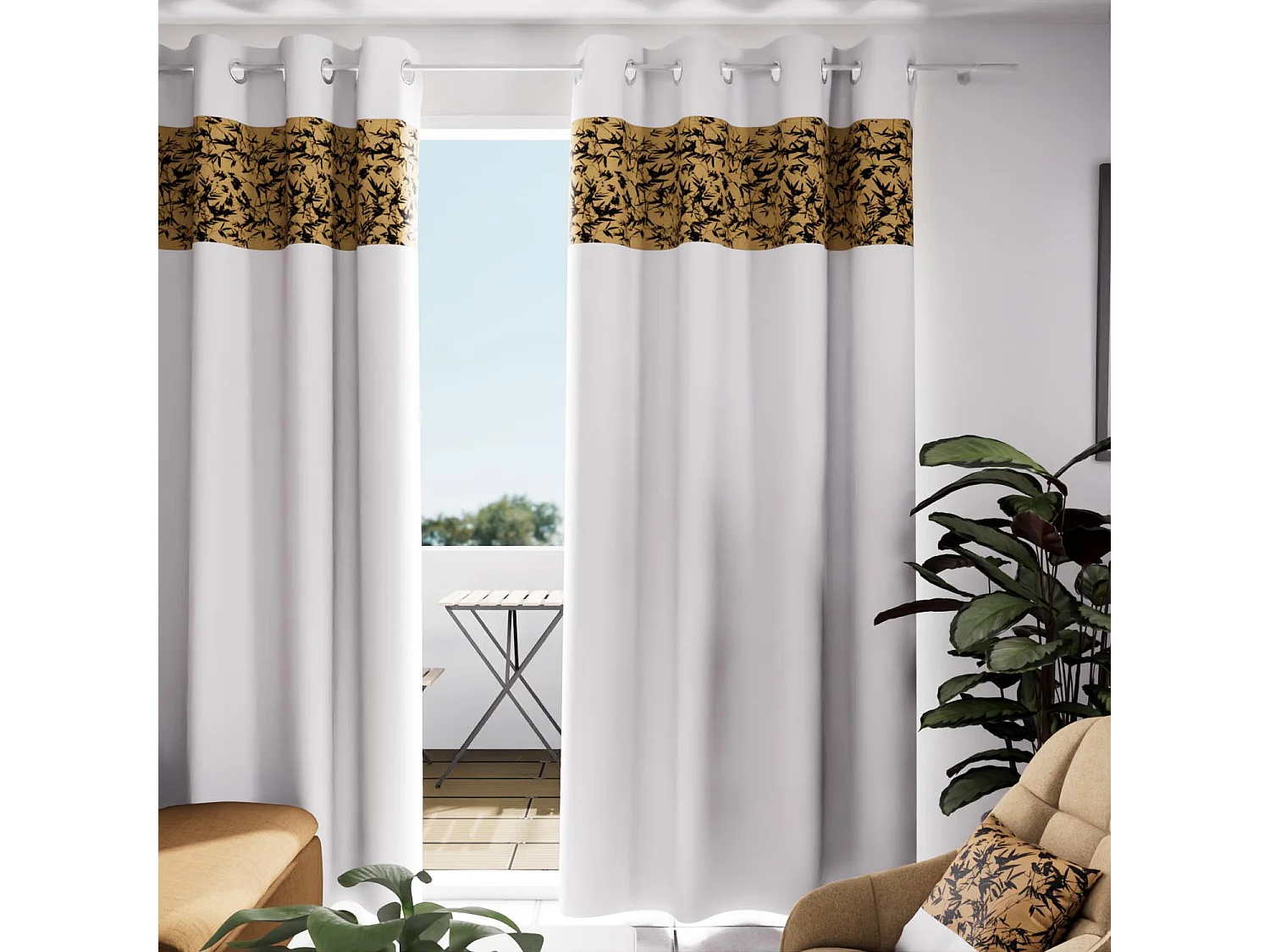 Cortina con ojales de algodón 135x250 cm MAYLINE