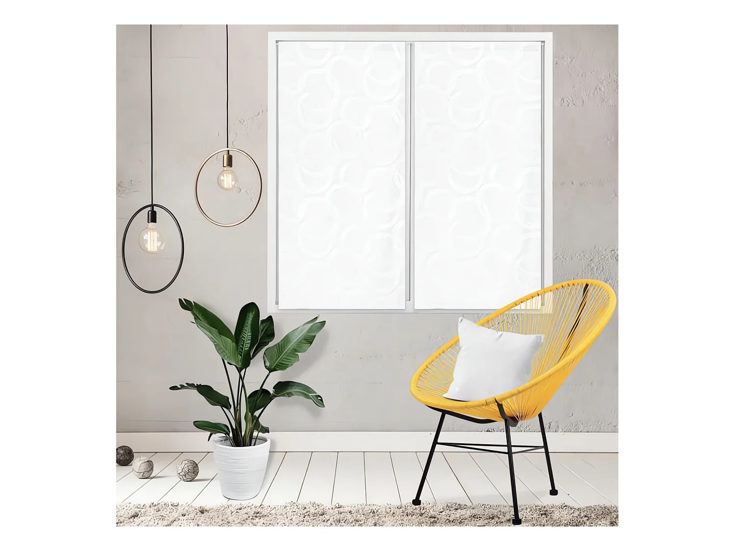 Paire de brise bise 60x120 cm CIRCLE, par Soleil d'Ocre