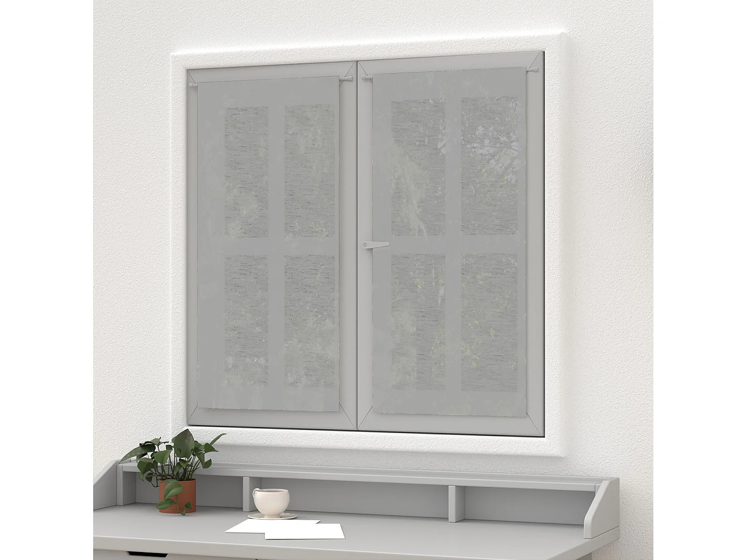 Paire de brise lin 45X90 cm LINEN gris, par Soleil d'Ocre