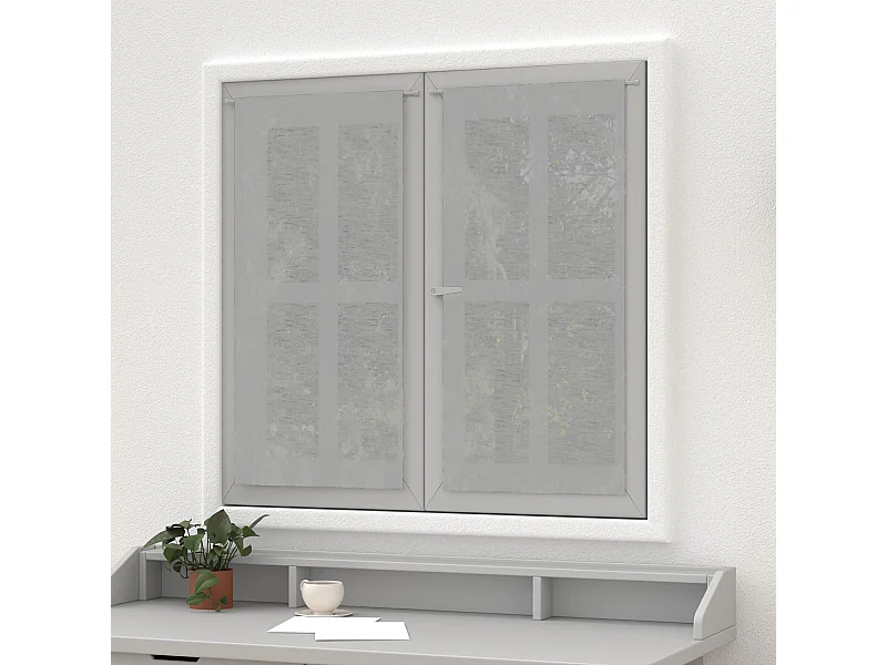 Paire de brise lin 45X90 cm LINEN gris, par Soleil d'Ocre