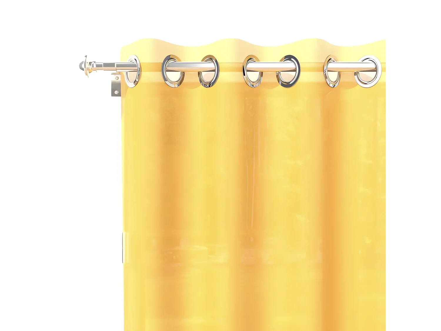 Visillo con ojales 135x250 cm ALIX amarillo radiante, por Soleil d'ocre