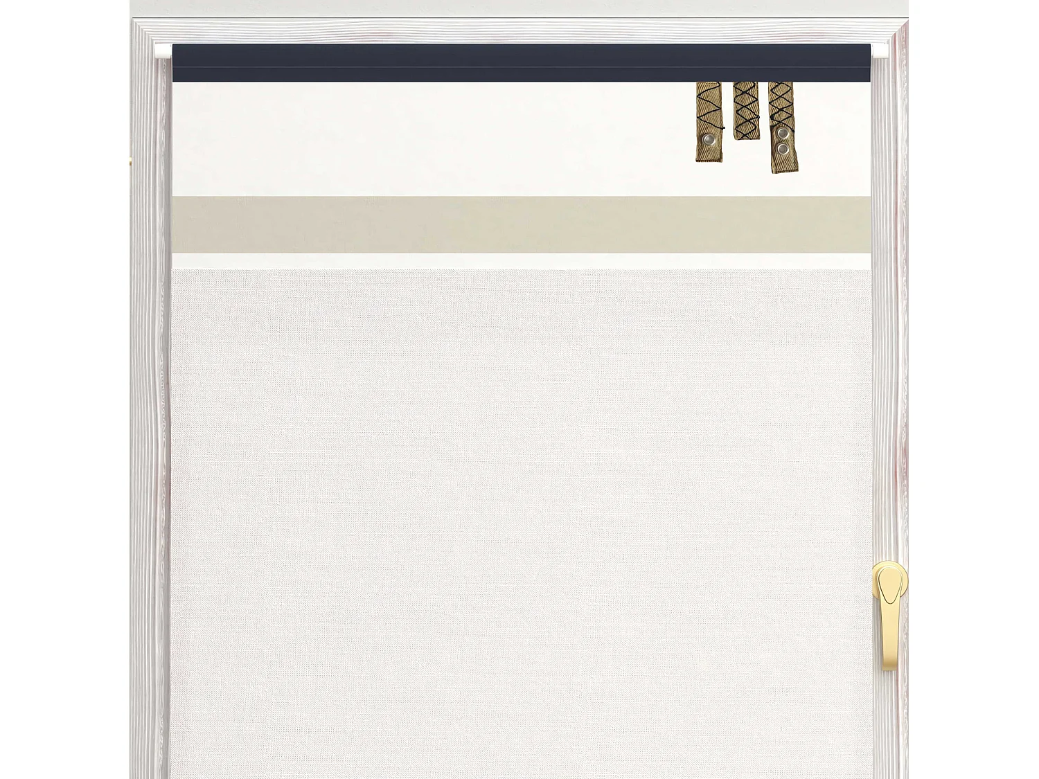 Voilage porte-fenêtre en coton 70x200 cm ESPRIT MARIN, par Soleil d'Ocre