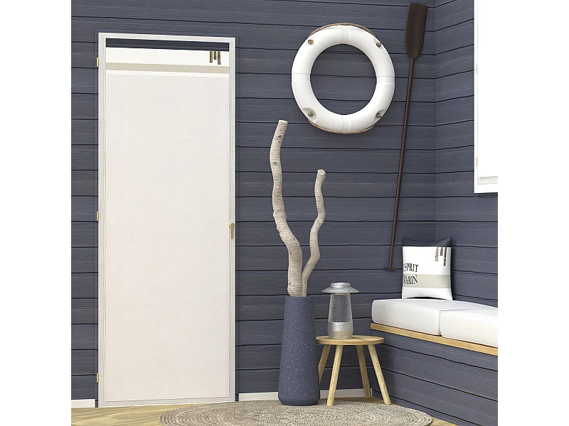 Voilage porte-fenêtre en coton 70x200 cm ESPRIT MARIN, par Soleil d'Ocre