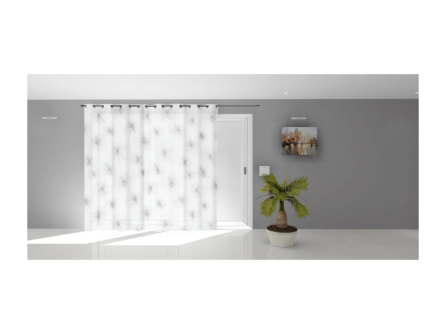 Visillo con ojales 280X250 cm LIONEL blanco, por Soleil d'Ocre