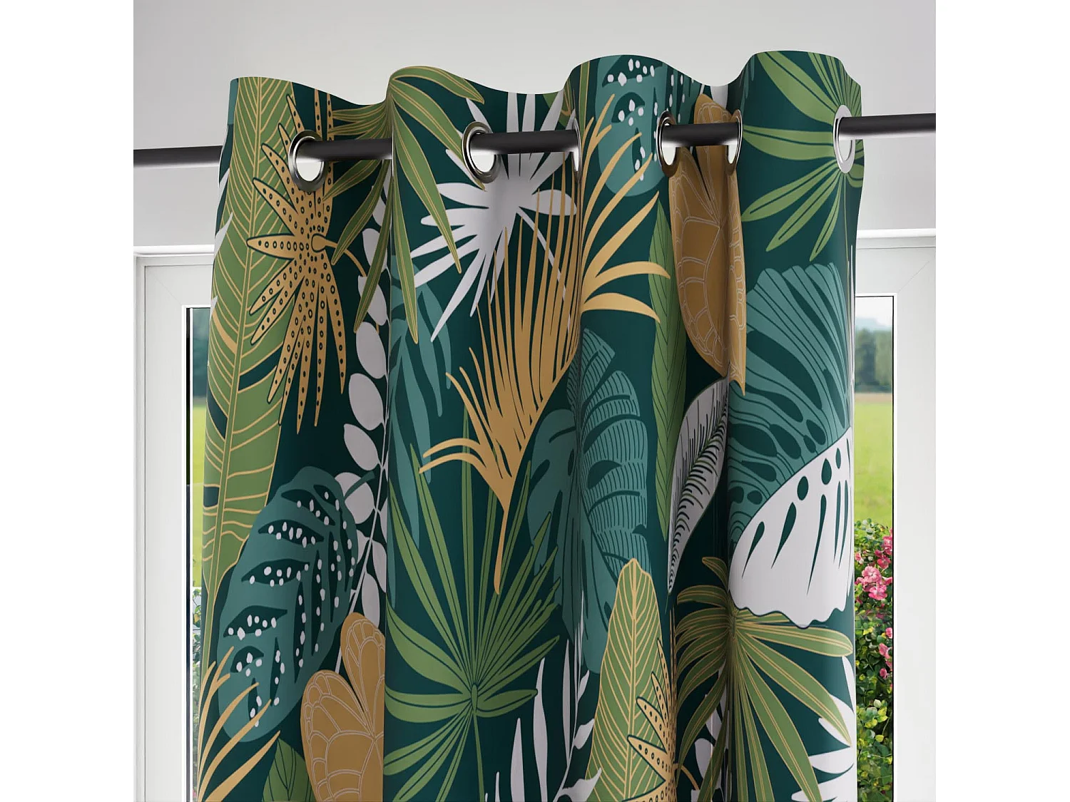 Cortina con ojales de algodón puro 135x250 TANZANIA