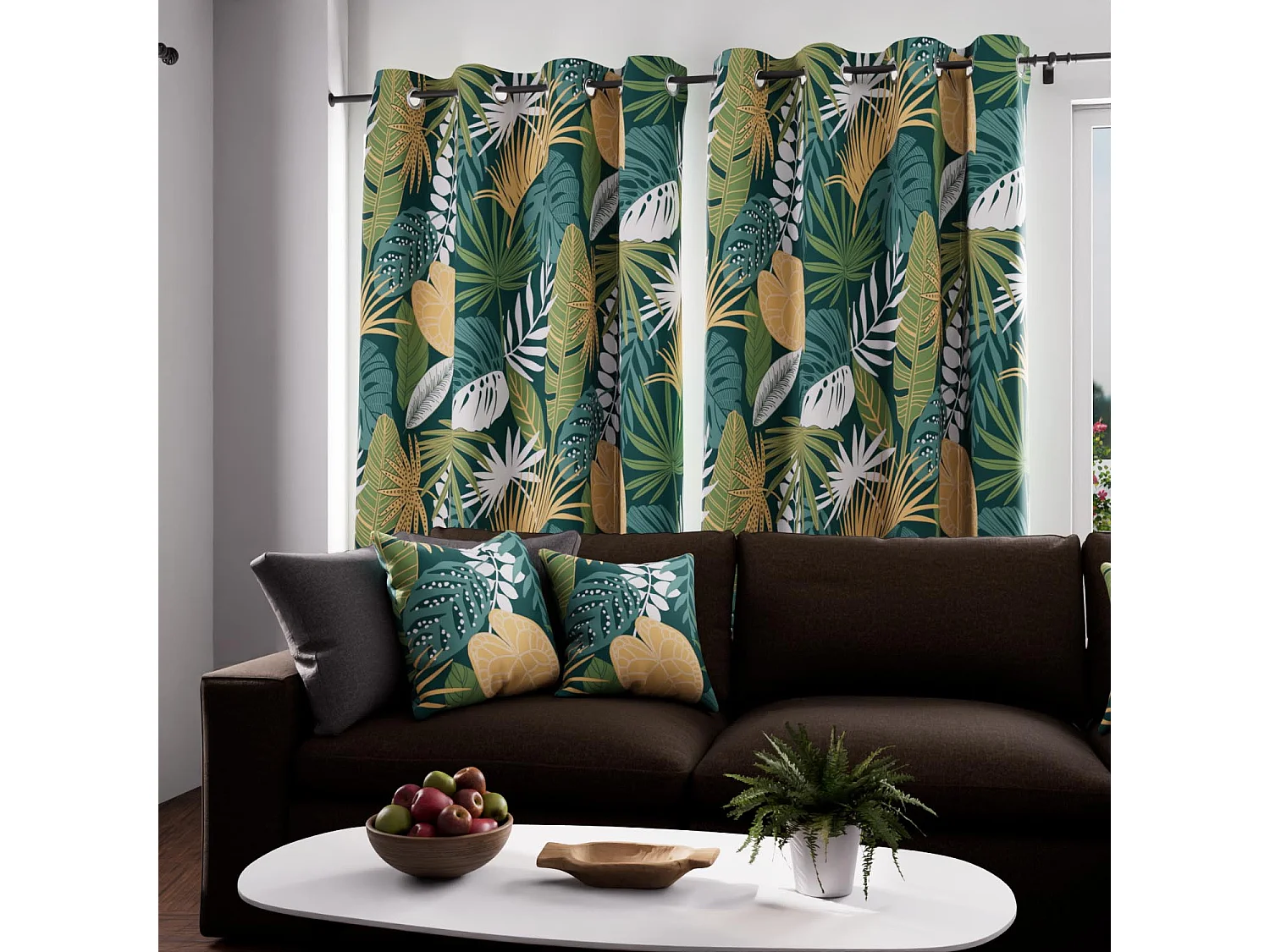 Cortina con ojales de algodón puro 135x250 TANZANIA