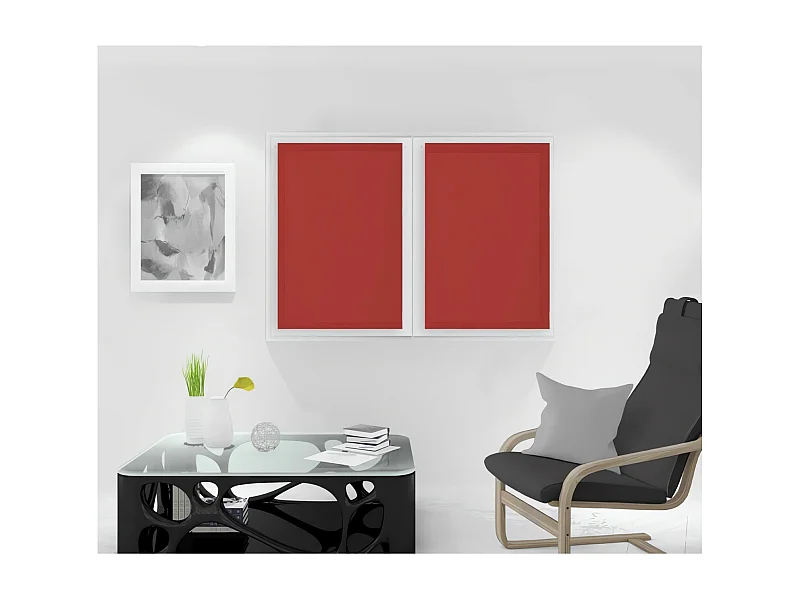Paire de brise bise 60x90 cm DOLLY rouge