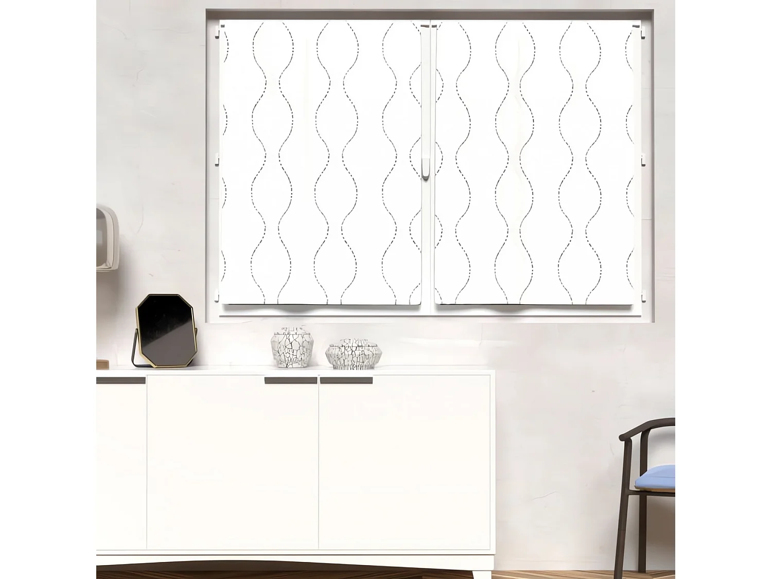 Visillo para ventana 90x120 cm PEARL, de Soleil d'Ocre
