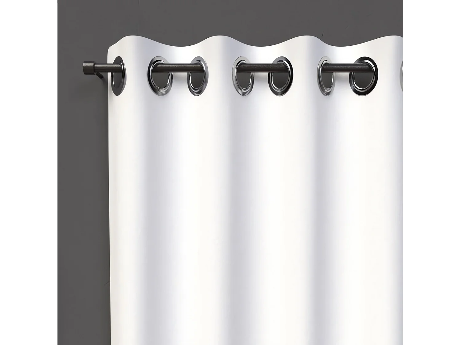 Rideau à oeillets 135X250 cm OCCULTANT blanc, par Soleil d'ocre