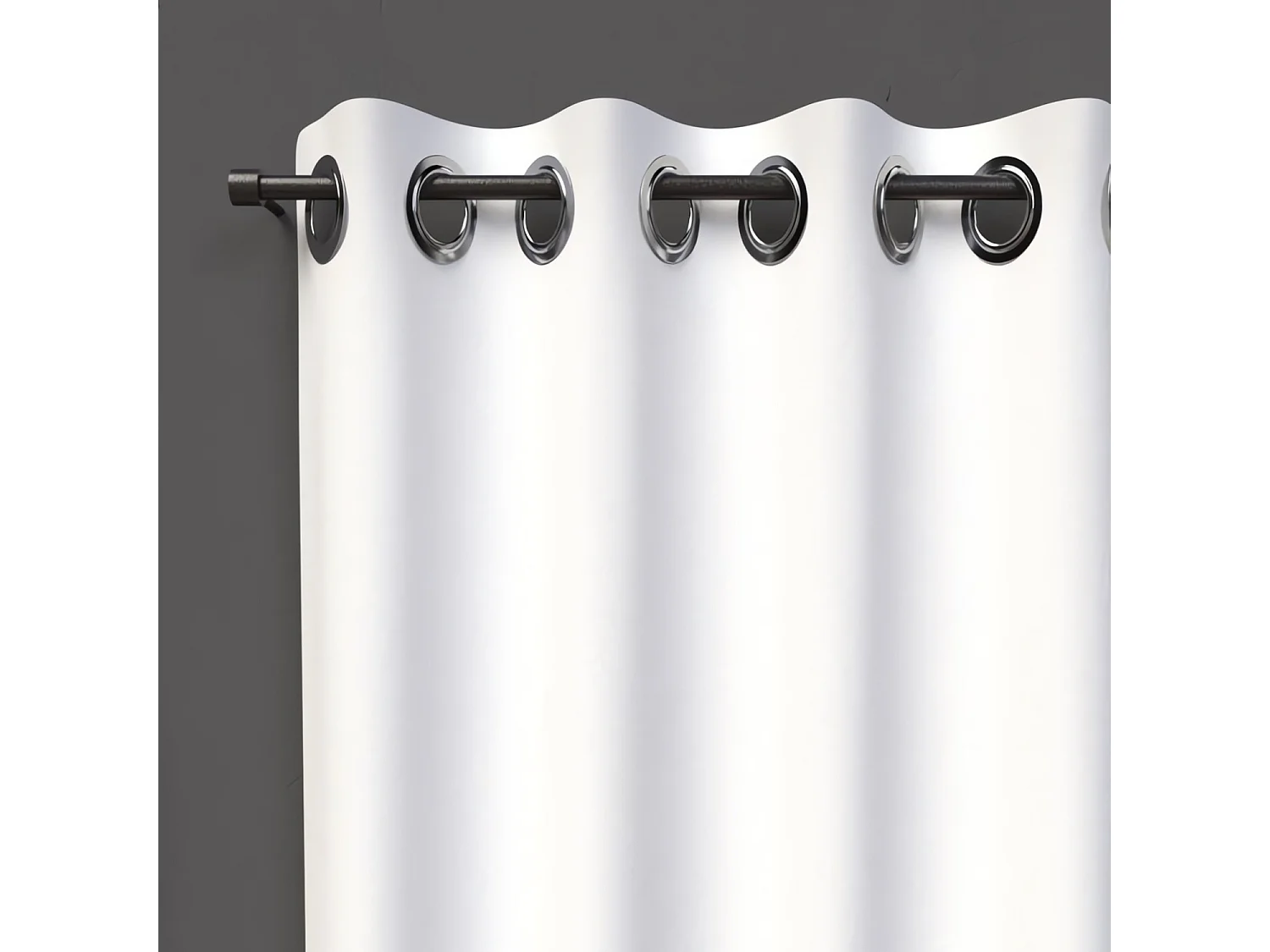 Rideau à oeillets 135X250 cm OCCULTANT blanc, par Soleil d'ocre