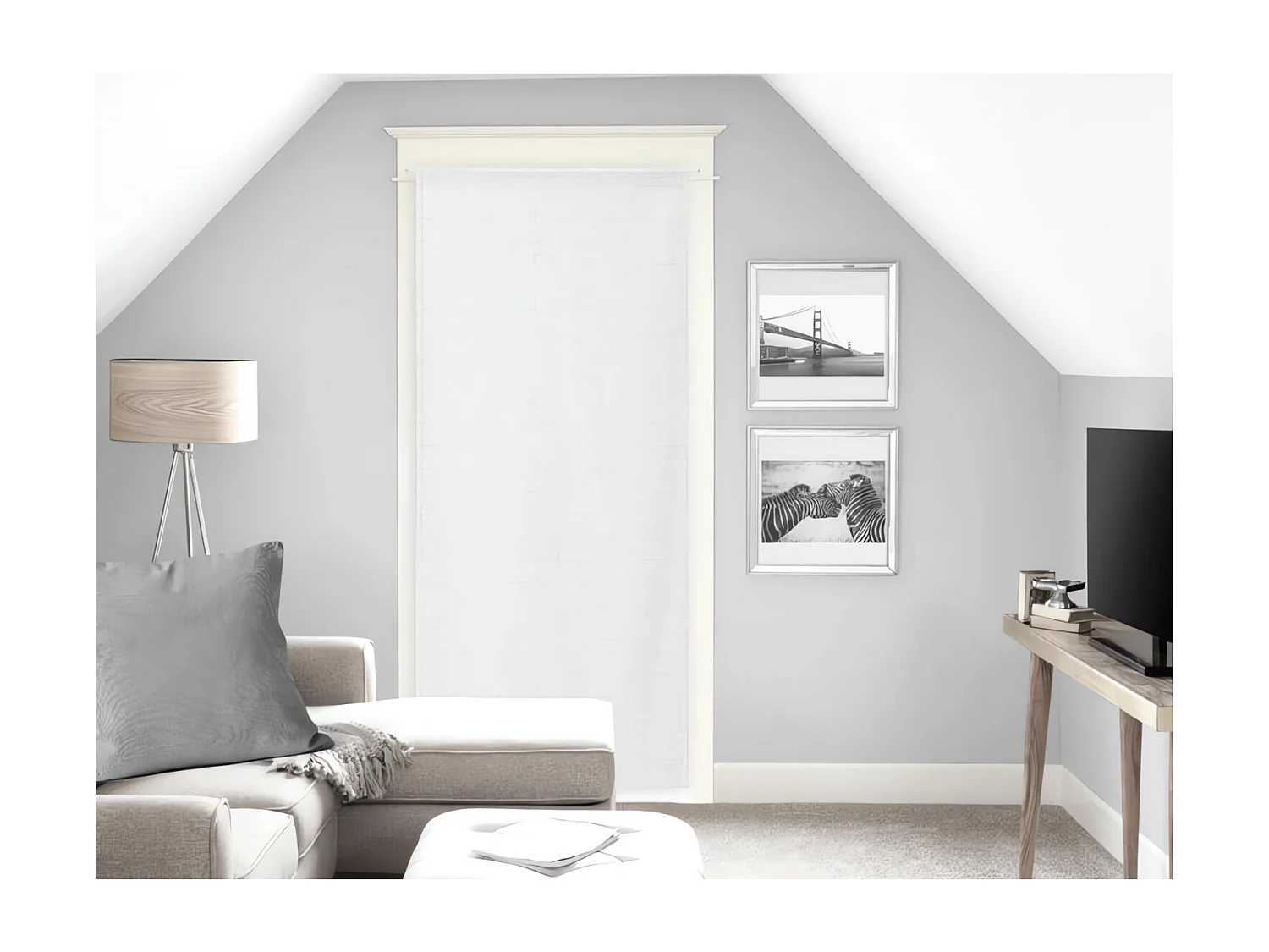 Visillo para puerta ventana 70x200 cm NOEMIE blanco, by Soleil d'Ocre