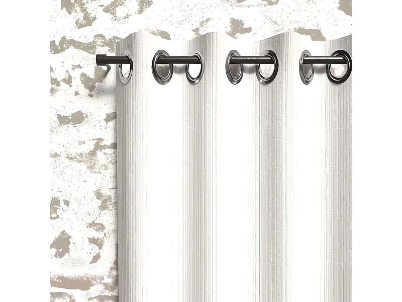 Cortina con ojales aislante 135x180 cm BOHEME blanco, por Soleil d'Ocre