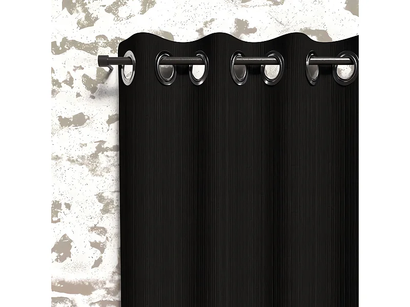 Cortina opaca con ojales 135x250 cm BOHEME negro, de Soleil Ochre