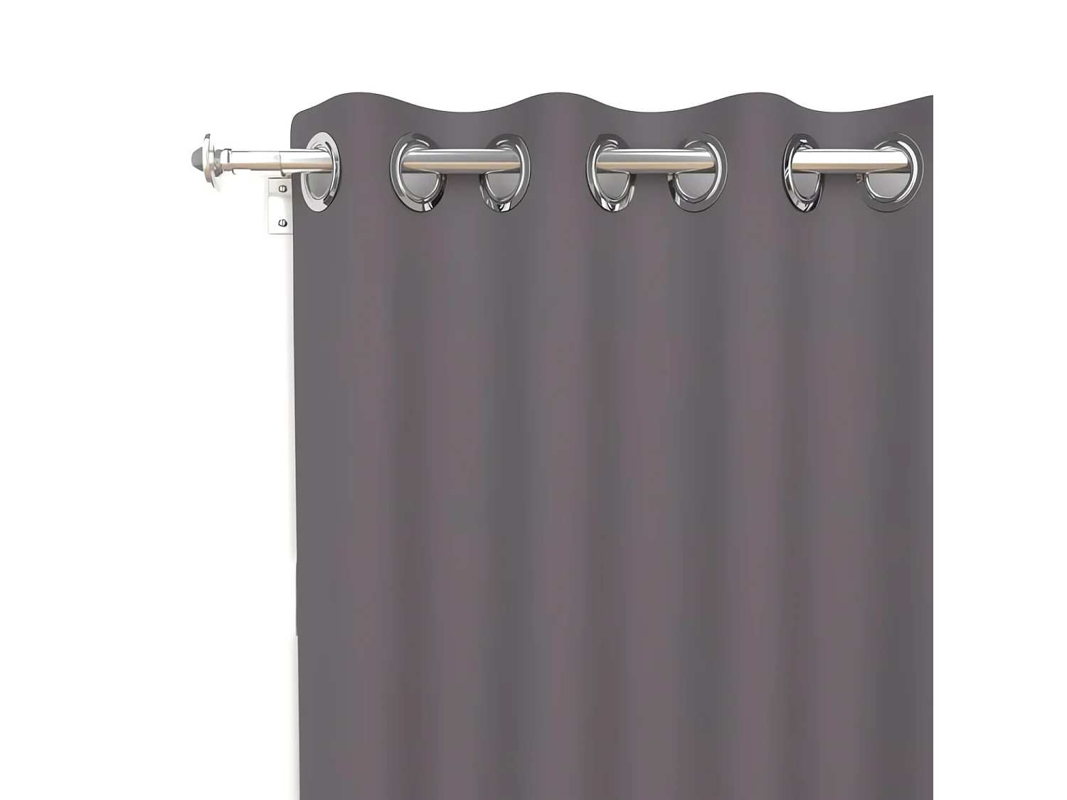 Cortina lisa con ojales antiarrugas 135x180 cm ALIX antracita