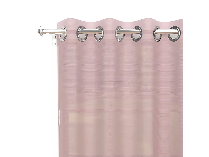 Cortina con ojales 135x250 cm ALIX rosa, de Soleil d'ocre