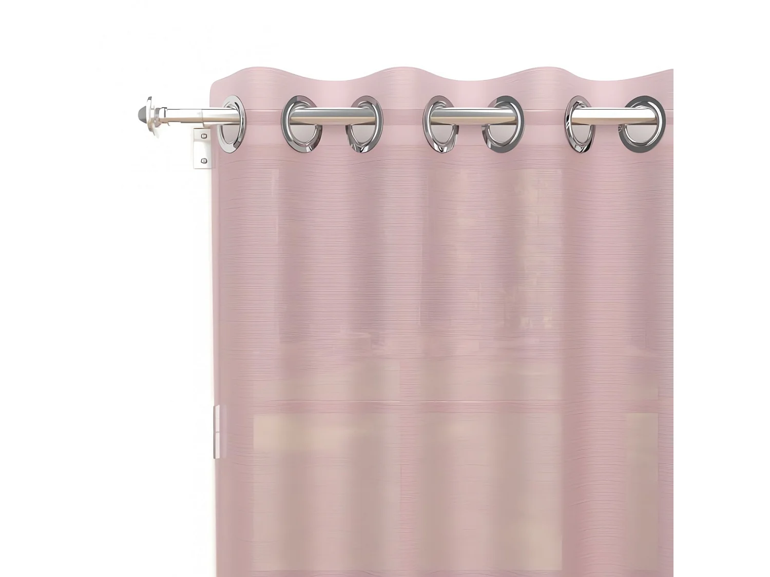 Cortina con ojales 135x250 cm ALIX rosa, de Soleil d'ocre