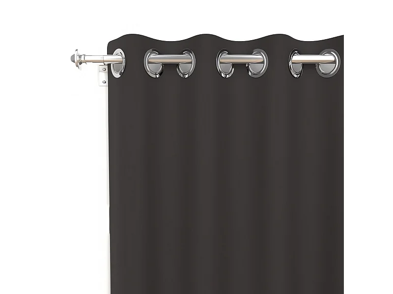 Cortina lisa con ojales antiarrugas 135X250 ALIX negro