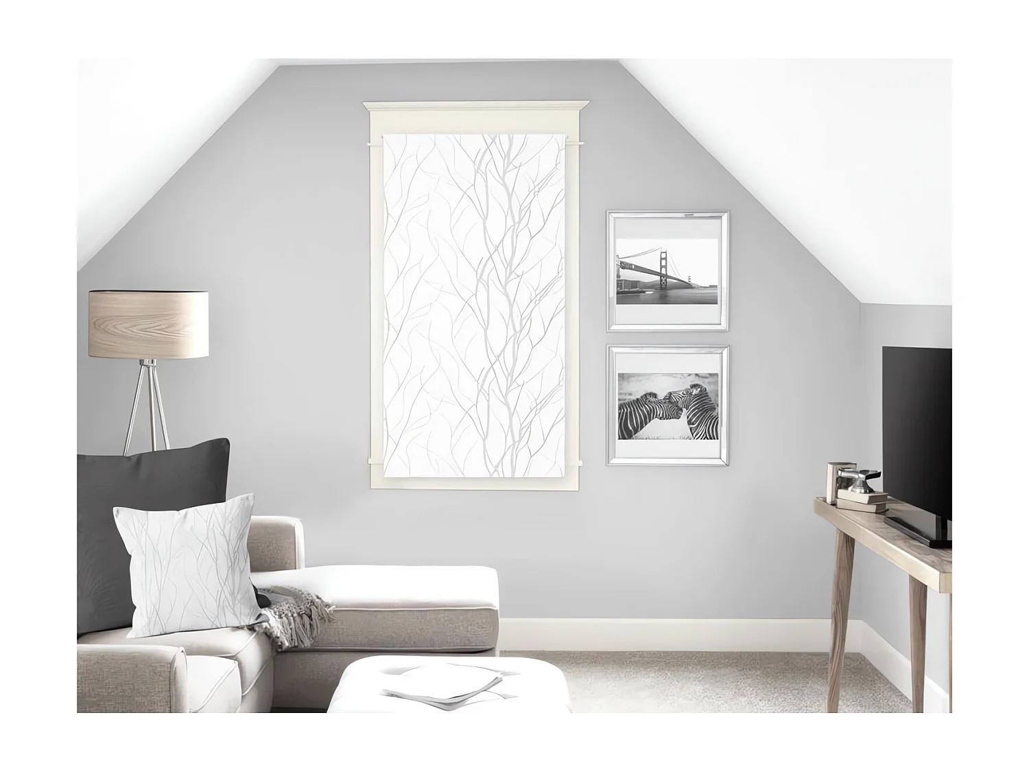 Visillo para ventana 45x90 LIANA BLANCA