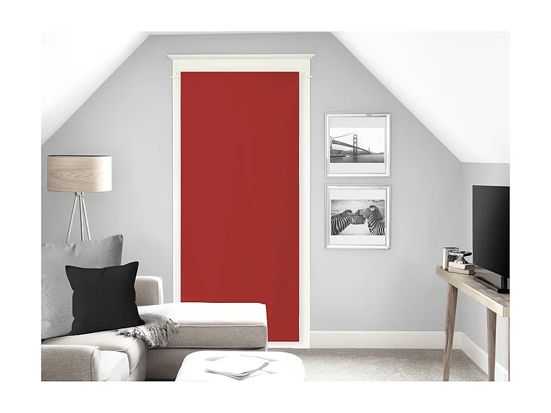 Voile pour porte fenêtre 70x200 cm DOLLY rouge