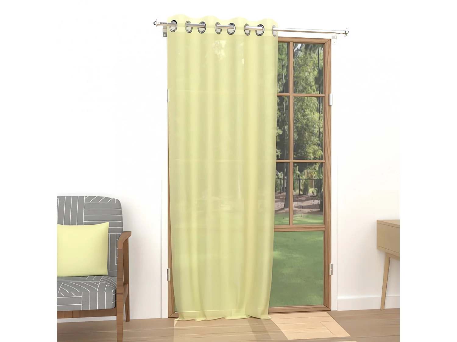 Visillo con ojales 135x250 cm ALIX verde lima