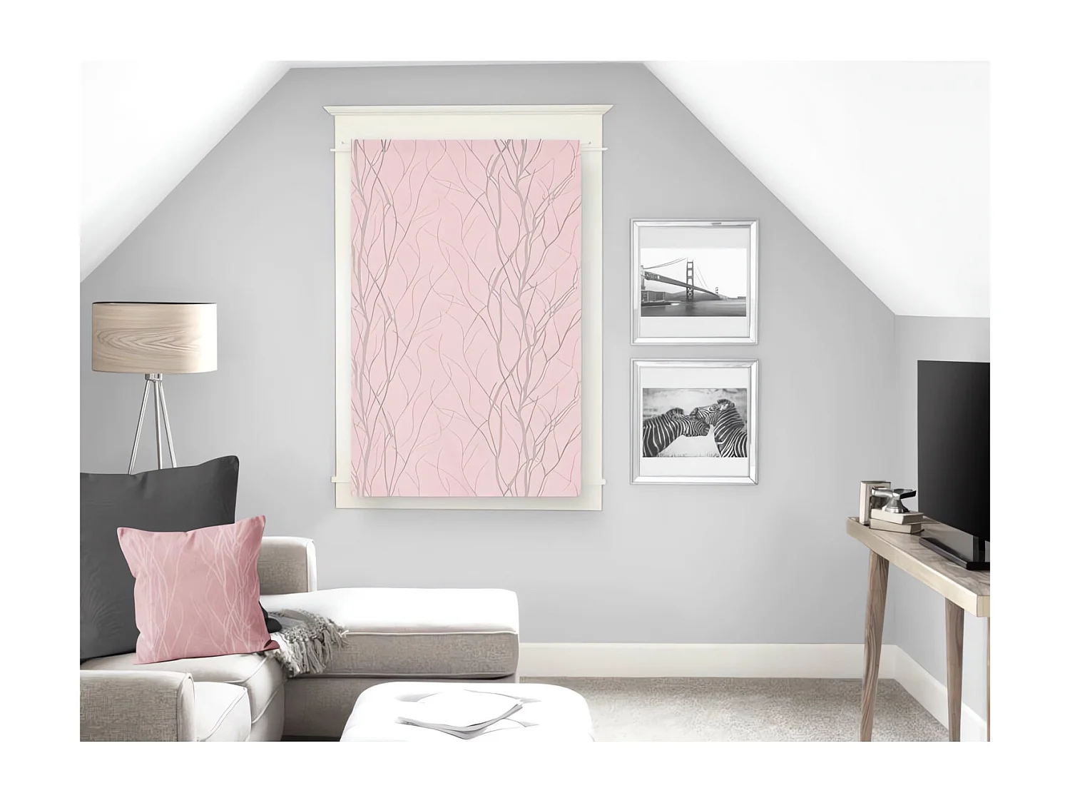 Visillo 60x90 cm LIANE Rose, por Soleil d'ocre