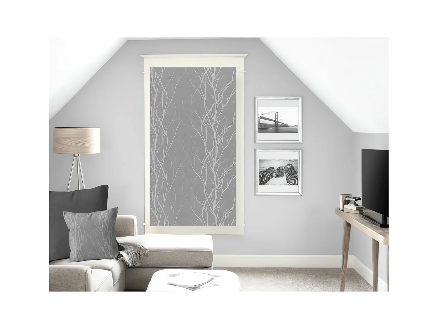 Brise bise 60x120 cm LIANE gris, par Soleil d'ocre