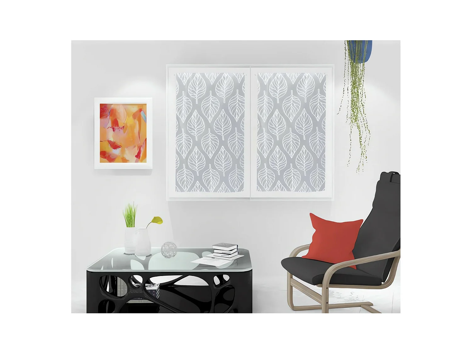 Paire de brise bise 60x120 cm MAUD blanc, par Soleil d'Ocre