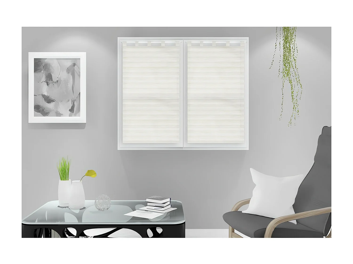 Paire de brise bise 45x90 cm LINA, par Soleil d'Ocre