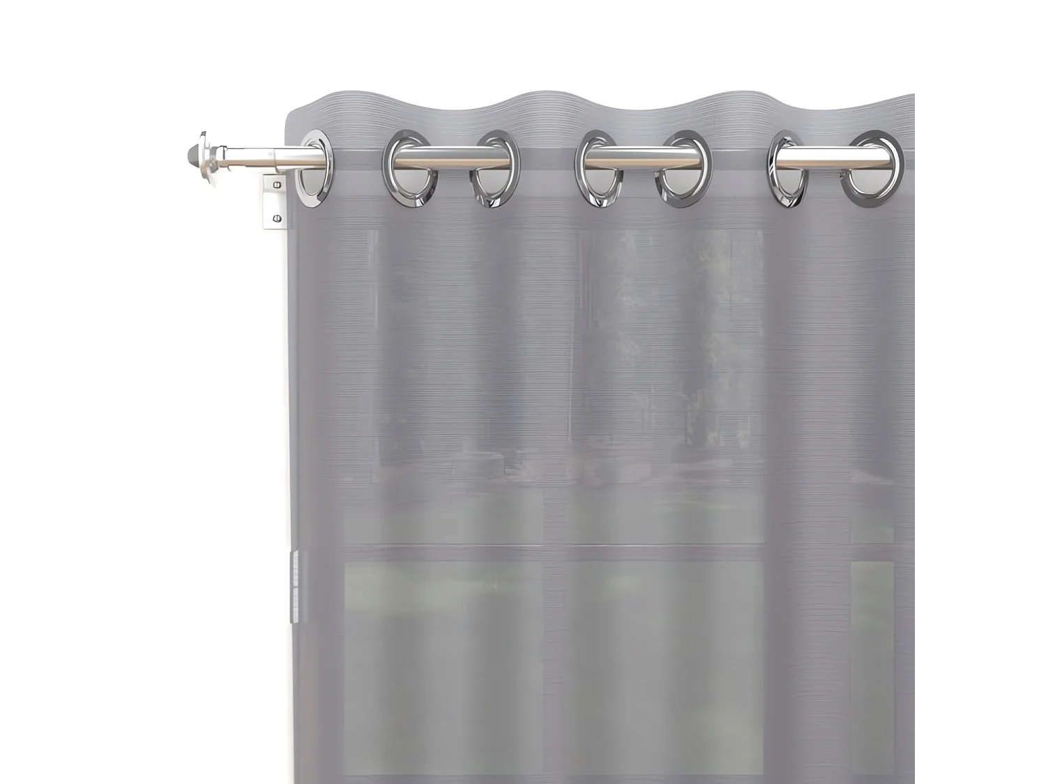 Visillo con ojales 135X180 cm ALIX gris