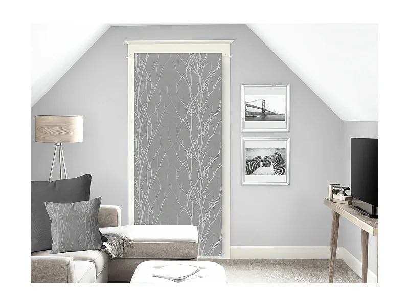 Voilage porte fenêtre 70x200 cm LIANE gris, par Soleil d'ocre