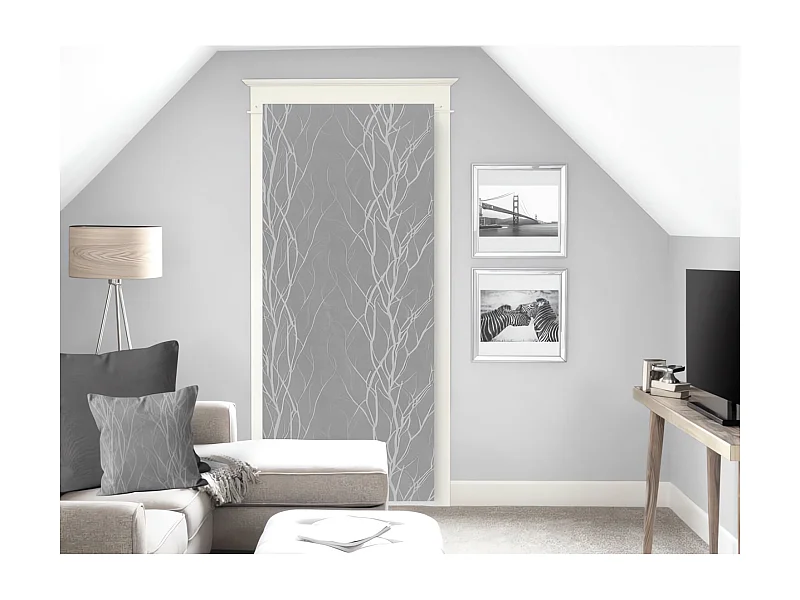 Voilage porte fenêtre 70x200 cm LIANE gris, par Soleil d'ocre
