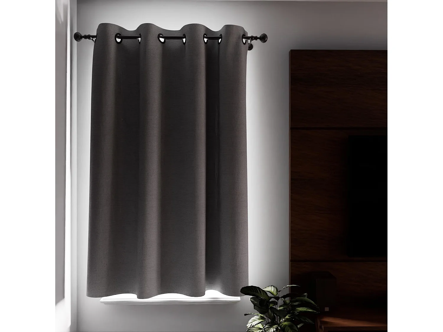 Cortina con ojales aislante y 100% opaca 135x180 cm ECLIPSE blanco, de Soleil d'ocre