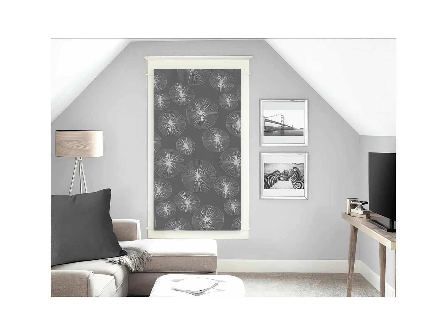 Brise bise 60x160 cm LIONEL gris, par Soleil d'Ocre