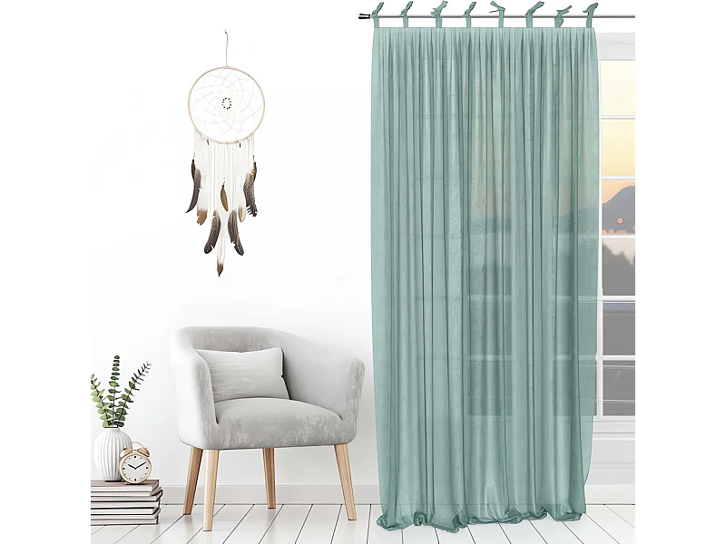 Cortina con nudos 135x250 cm SPIRIT water green