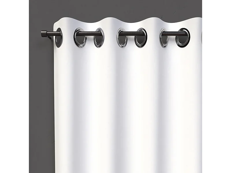 Cortina con ojales 135x180 cm BLACKOUT blanco