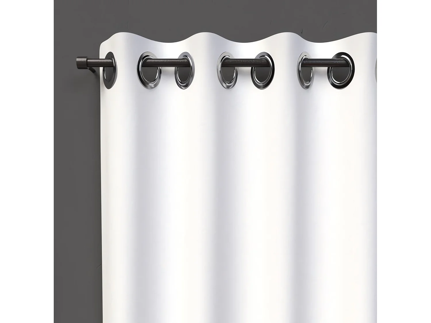 Cortina con ojales 135x180 cm BLACKOUT blanco