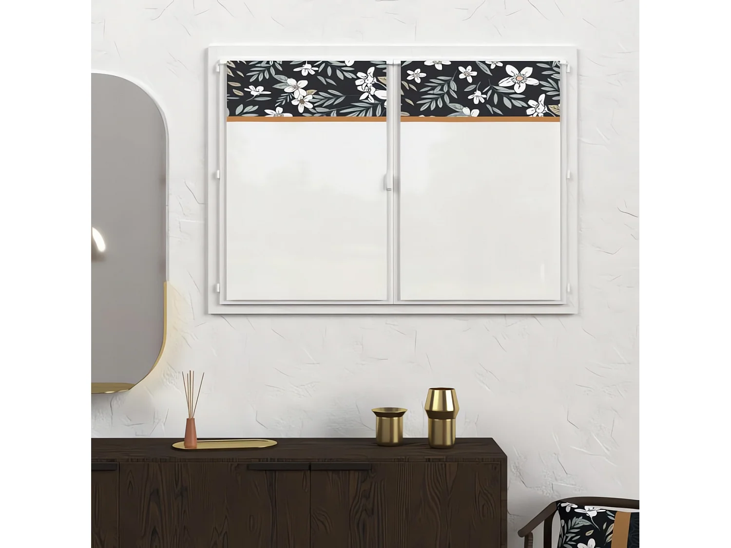 Brise bise en pur coton 60x90 cm MANON, par Soleil d'Ocre