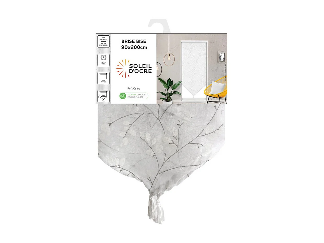 Visillo para puerta ventana 90x200 cm OSAKA, por Soleil d'Ocre