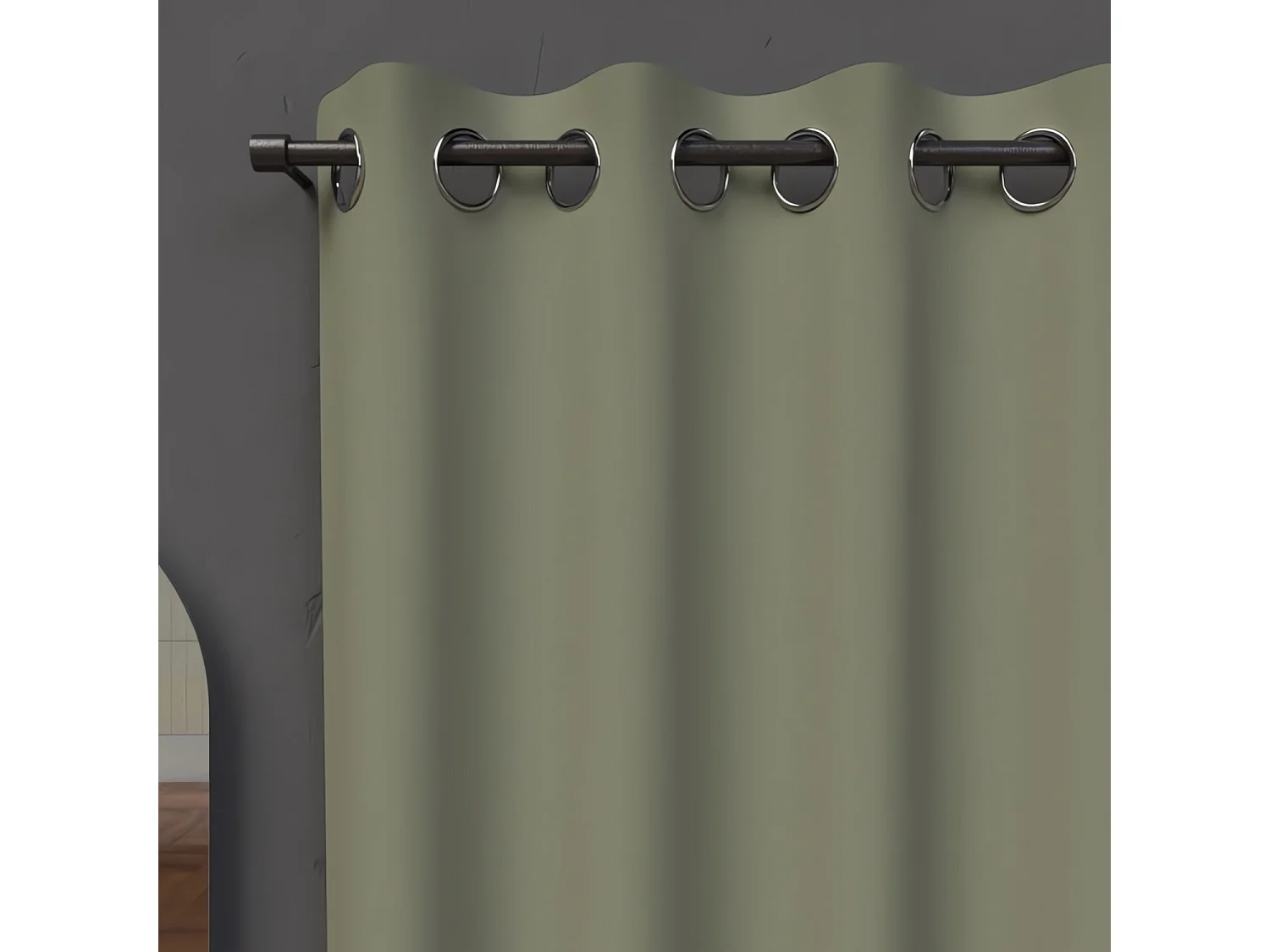 Cortina con ojales 135x180 cm BLACKOUT caqui