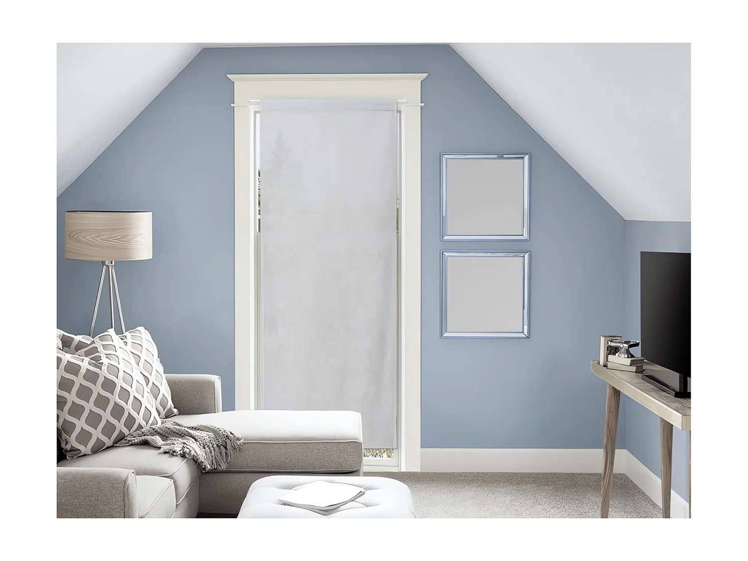 Visillo para puerta ventana de algodón 70x200 cm PANAMA gris