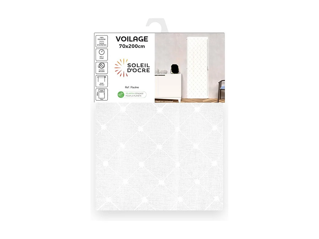 Visillo para puerta ventana 70x200 cm PAULINE, por Soleil d'Ocre