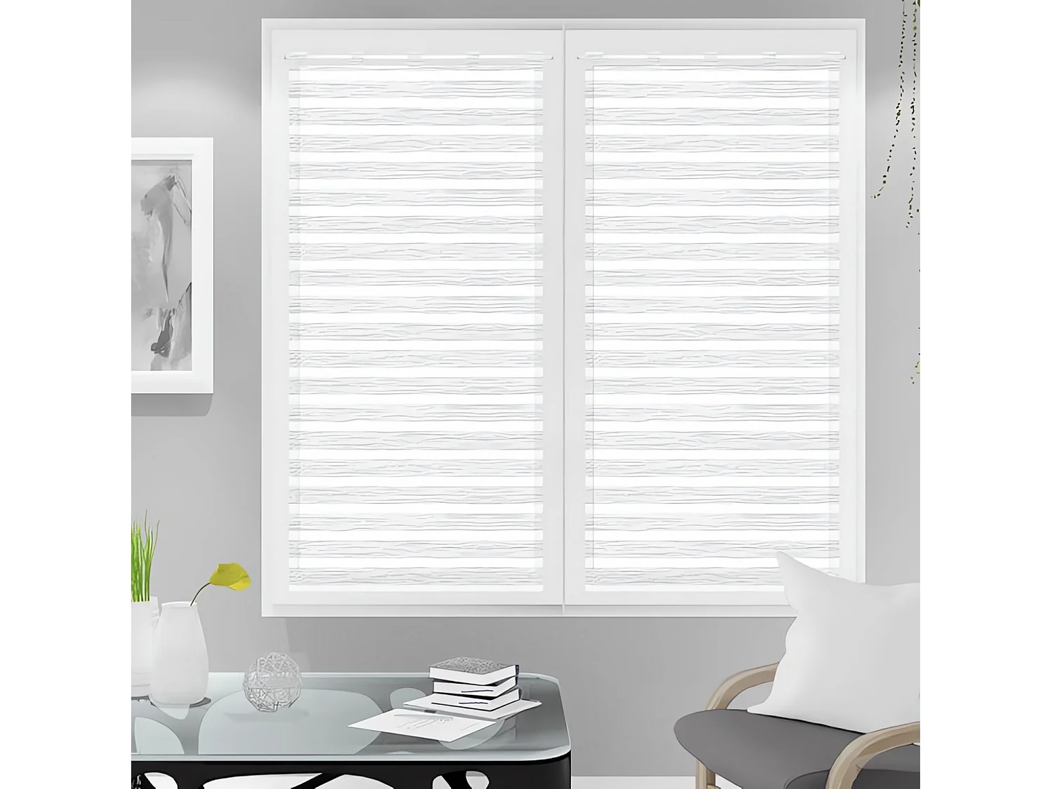 Par de visillos para ventana 60x160 cm LOUIS, de Soleil d'Ocre