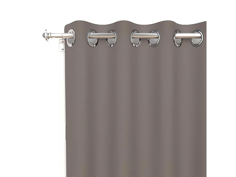 Cortina lisa con ojales antiarrugas 135x180 cm ALIX mocha