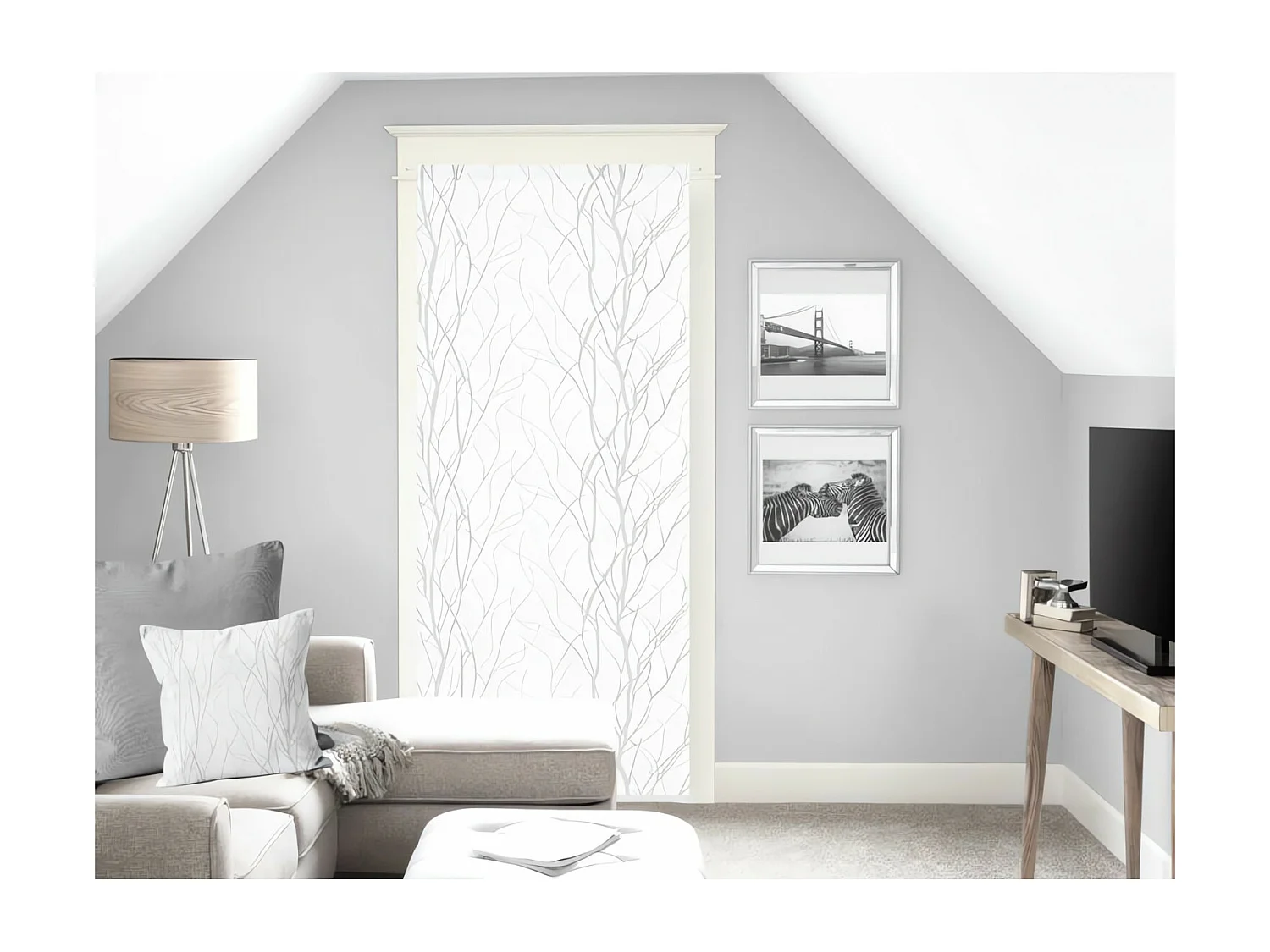 Voilage porte fenêtre 70x200 cm LIANE blanc, par Soleil d'ocre