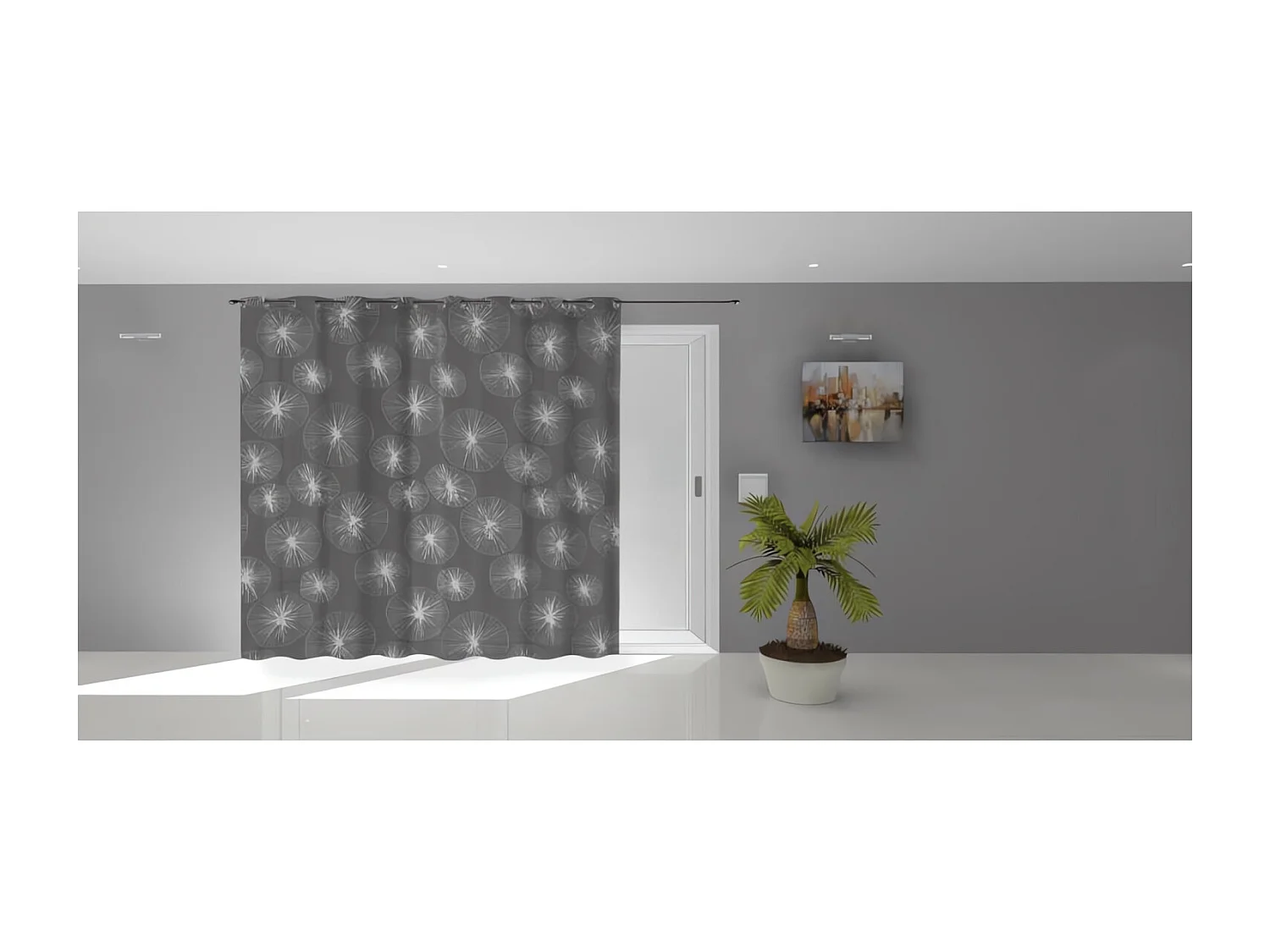 Visillo clavel 280X250 cm LIONEL gris, por Soleil d'Ocre