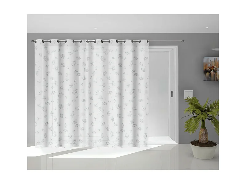 Voilage à oeillets baie vitrée 280x250 cm KYOTO, par Soleil d'Ocre