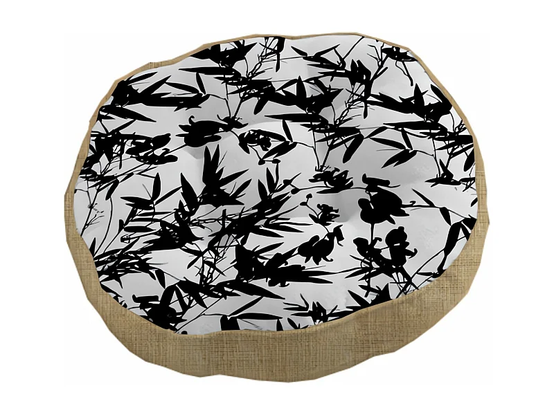 Cojín tapizado redondo de algodón 40x8 cm MAYLINE, de Soleil d'ocre