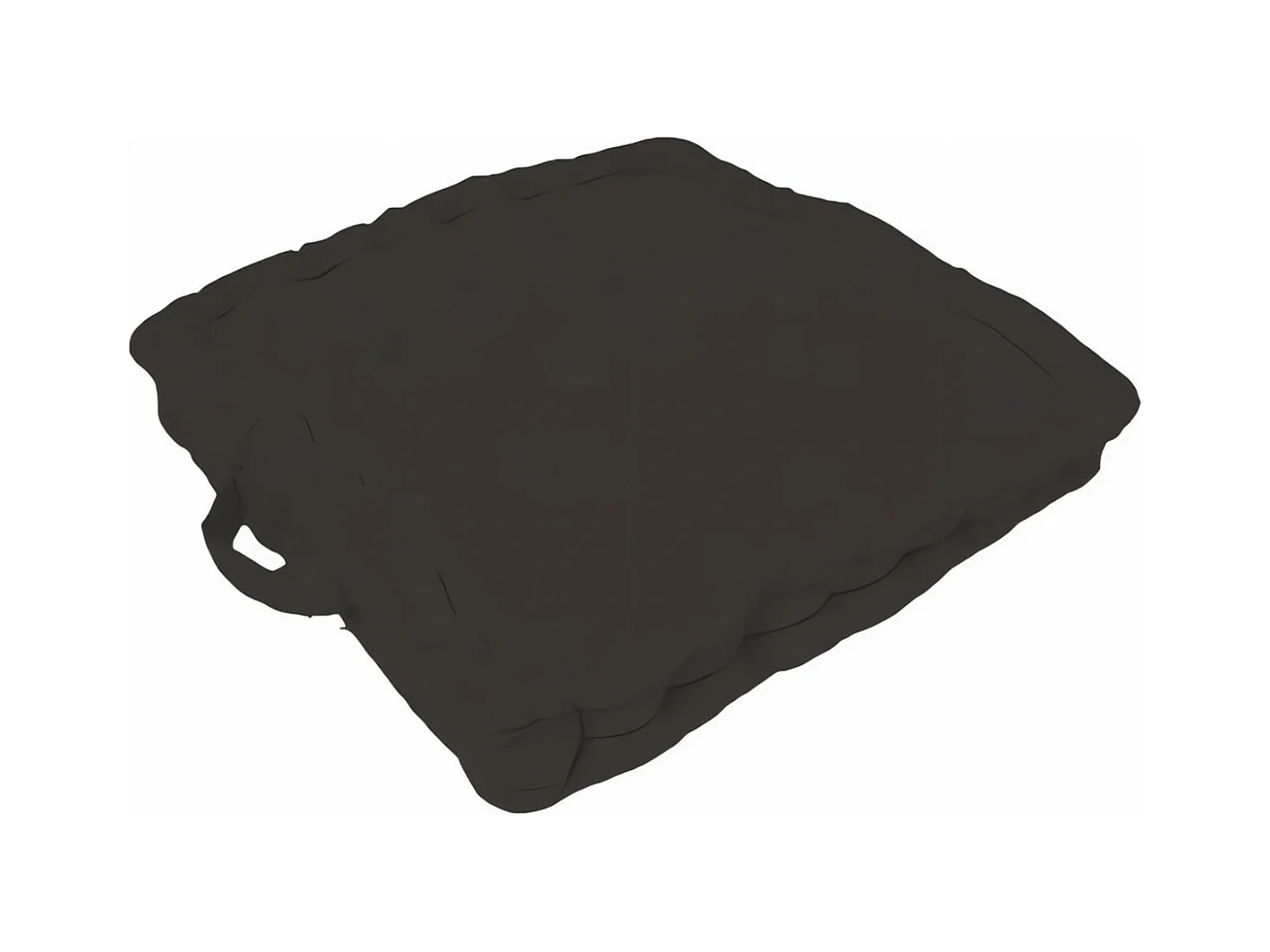 Coussin tapissier en coton 50x50x10 cm PANAMA anthracite, par Soleil d'Ocre