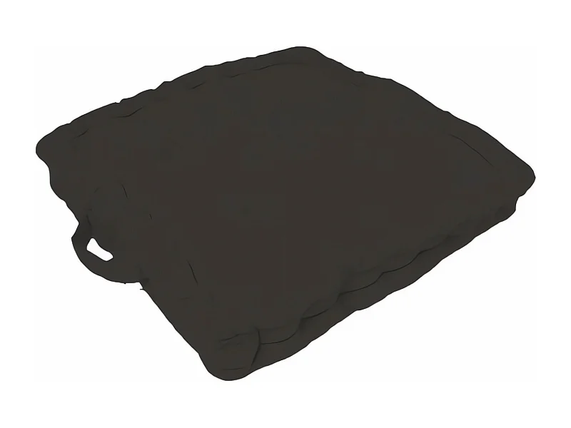 Cojín tapizado algodón 50x50x10 cm PANAMÁ antracita, de Soleil d'Ocre