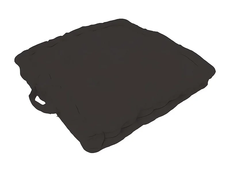 Cojín tapizado algodón 50x50x10 cm PANAMÁ antracita, por Soleil d'Ocre